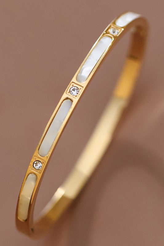 18K Gold Dipped Stainless Steel Bangle