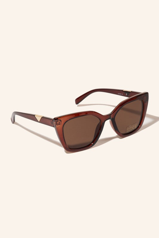 Metallic Accent Cat Eye Sunglasses
