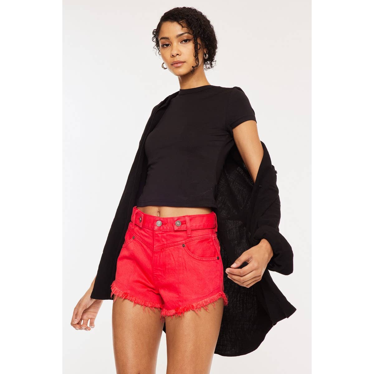Coral Red Shorts