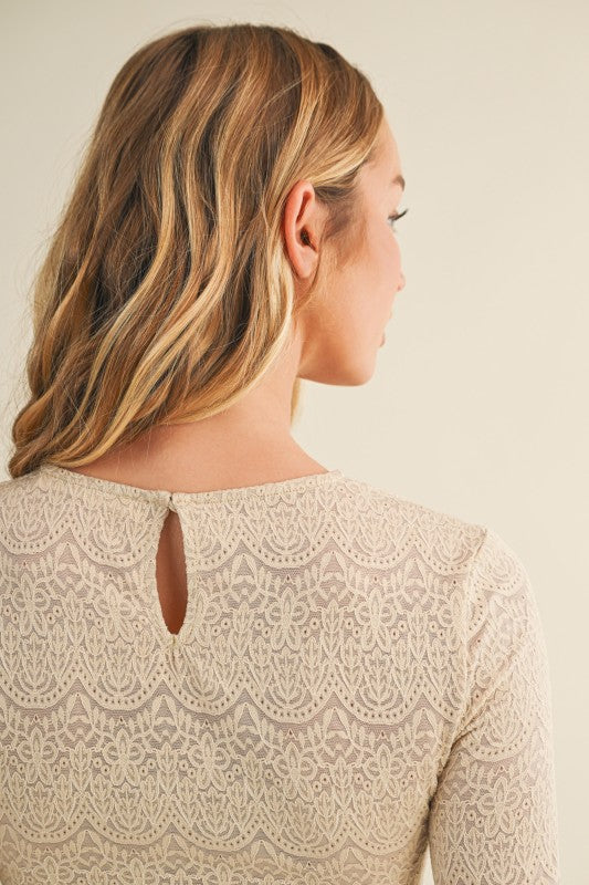 Lace Long Sleeve Top