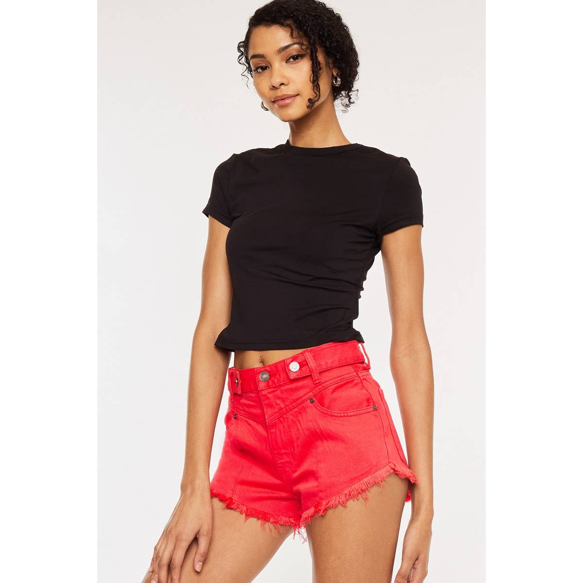 Coral Red Shorts
