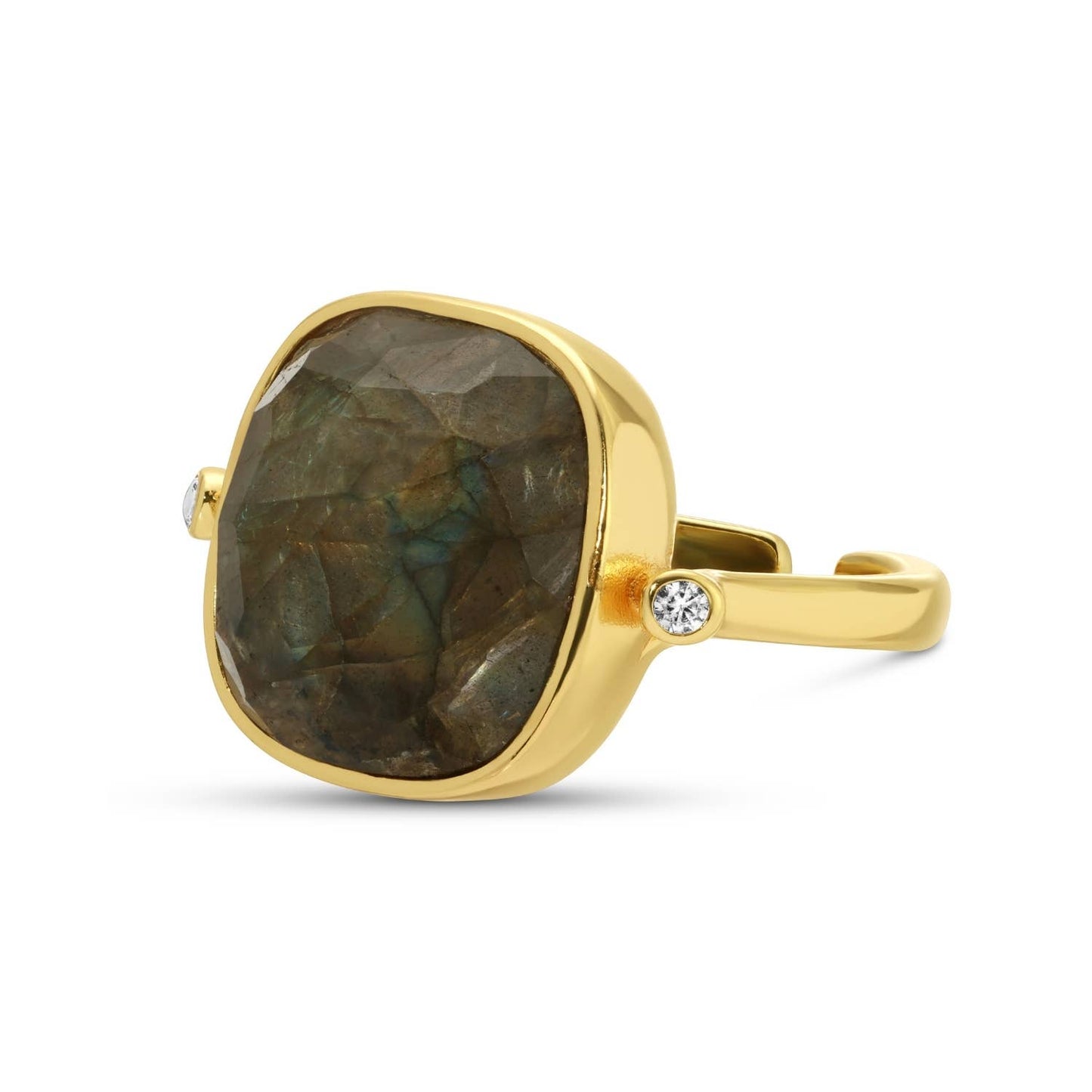 Splendid Iris - Ms. Reliability Square Stone Ring: White
