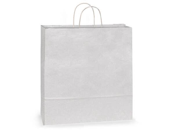 Nashville Wraps - White Kraft Retail Paper Shopping Bags: 100 Pack / Junior 8x5x8"