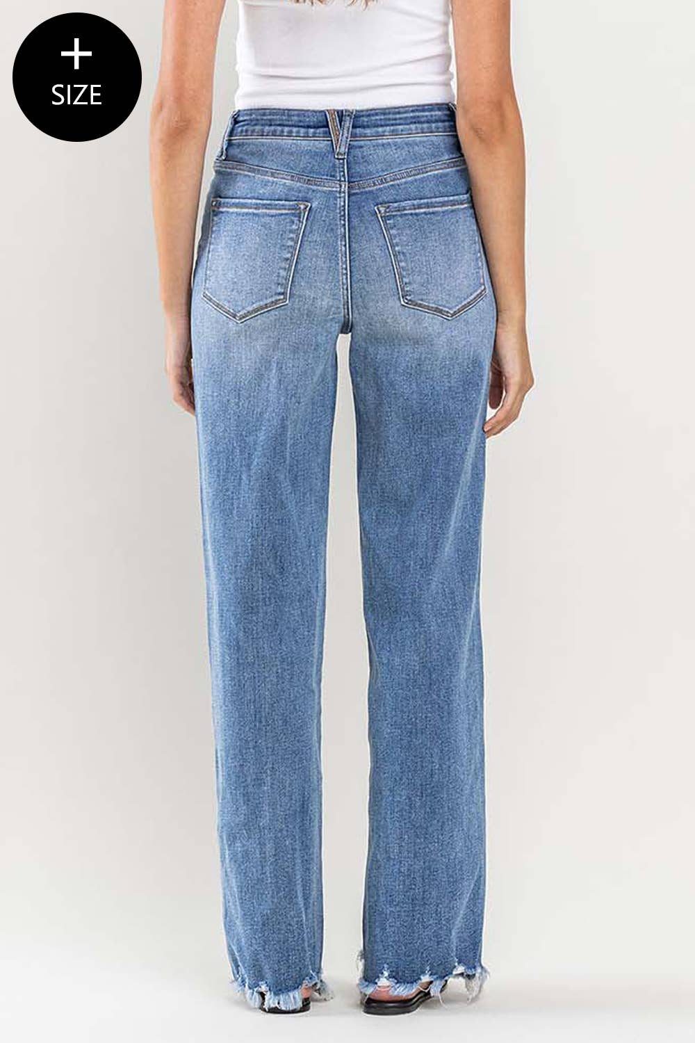 Raw Hem Tummy Control Denim