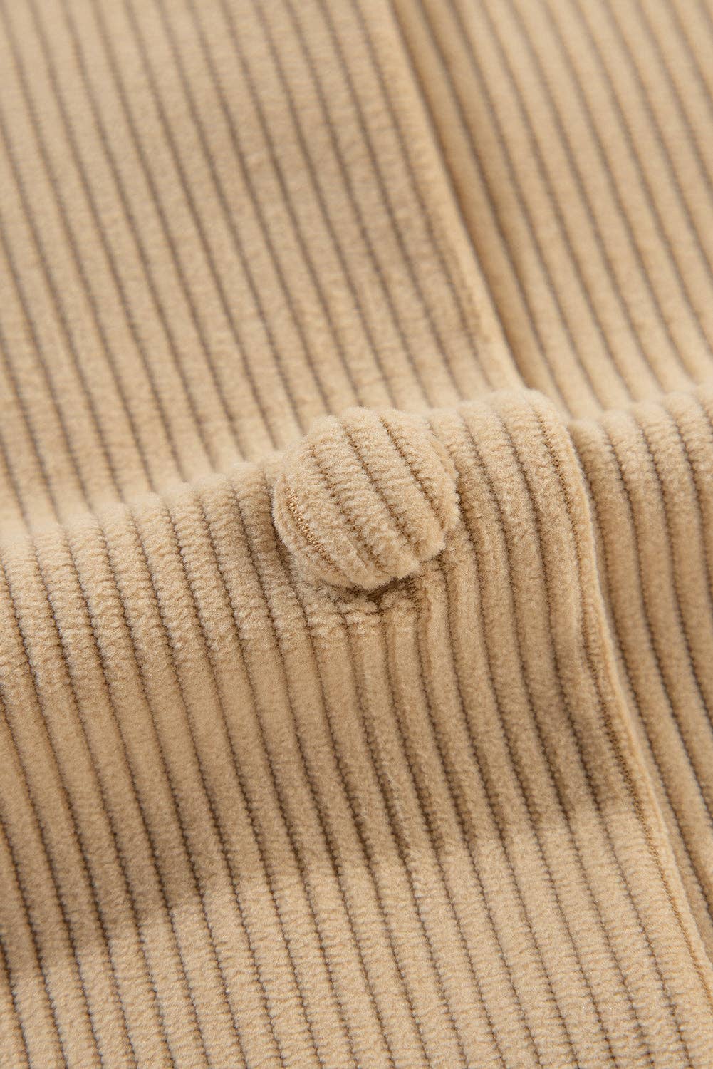 Frilled Flap Corduroy Shacket