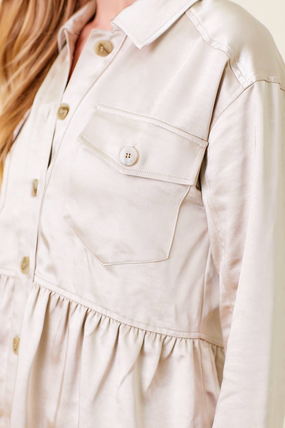 Peplum Satin Jacket