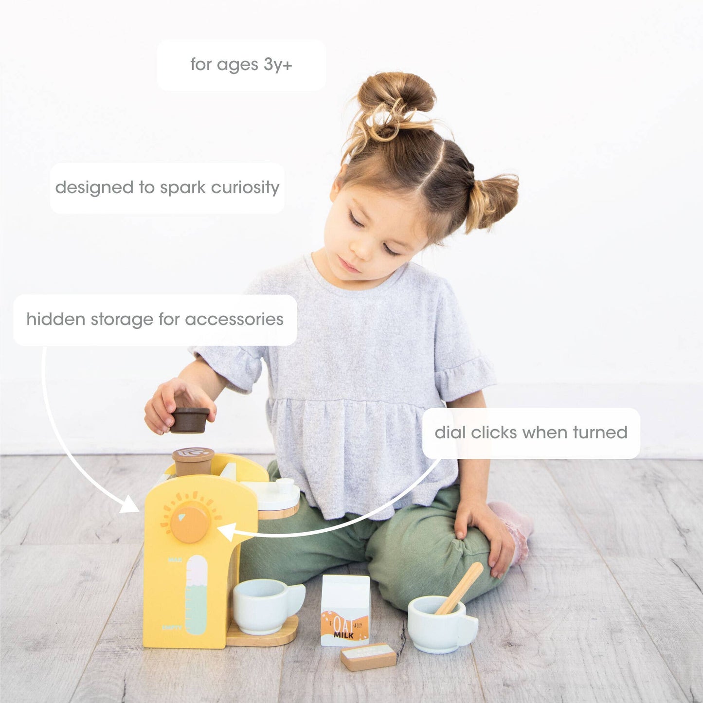 Pearhead - Barista in Training Wooden Coffee Set, Developmental Toys