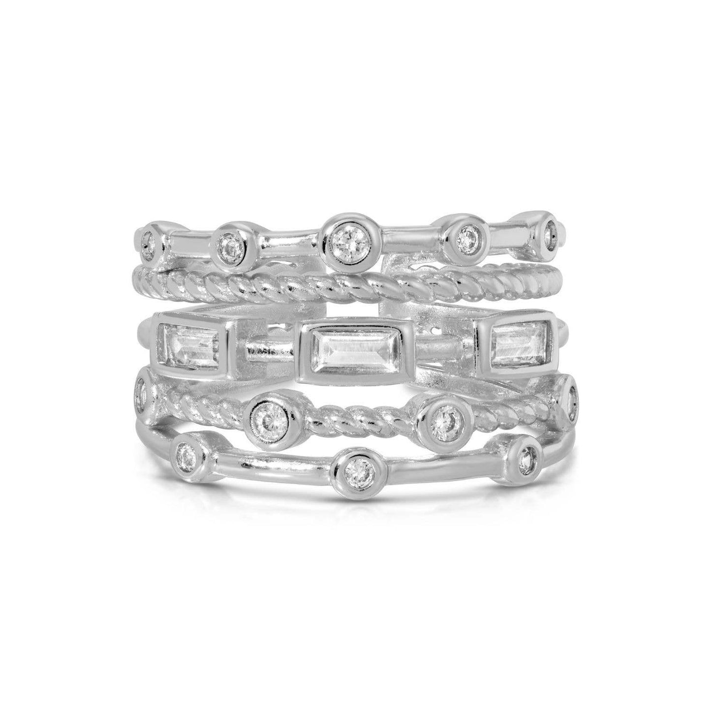 Splendid Iris - Layered Statement Ring: Gold