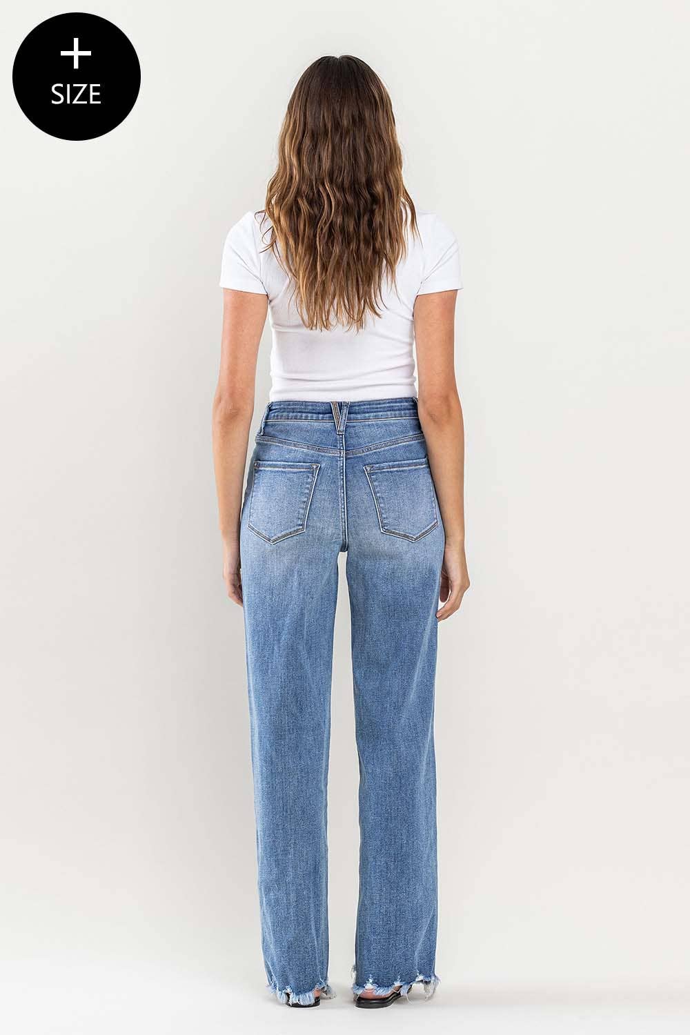 Raw Hem Tummy Control Denim