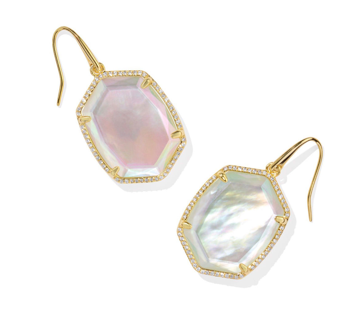 Daphne Pave Frame Earrings