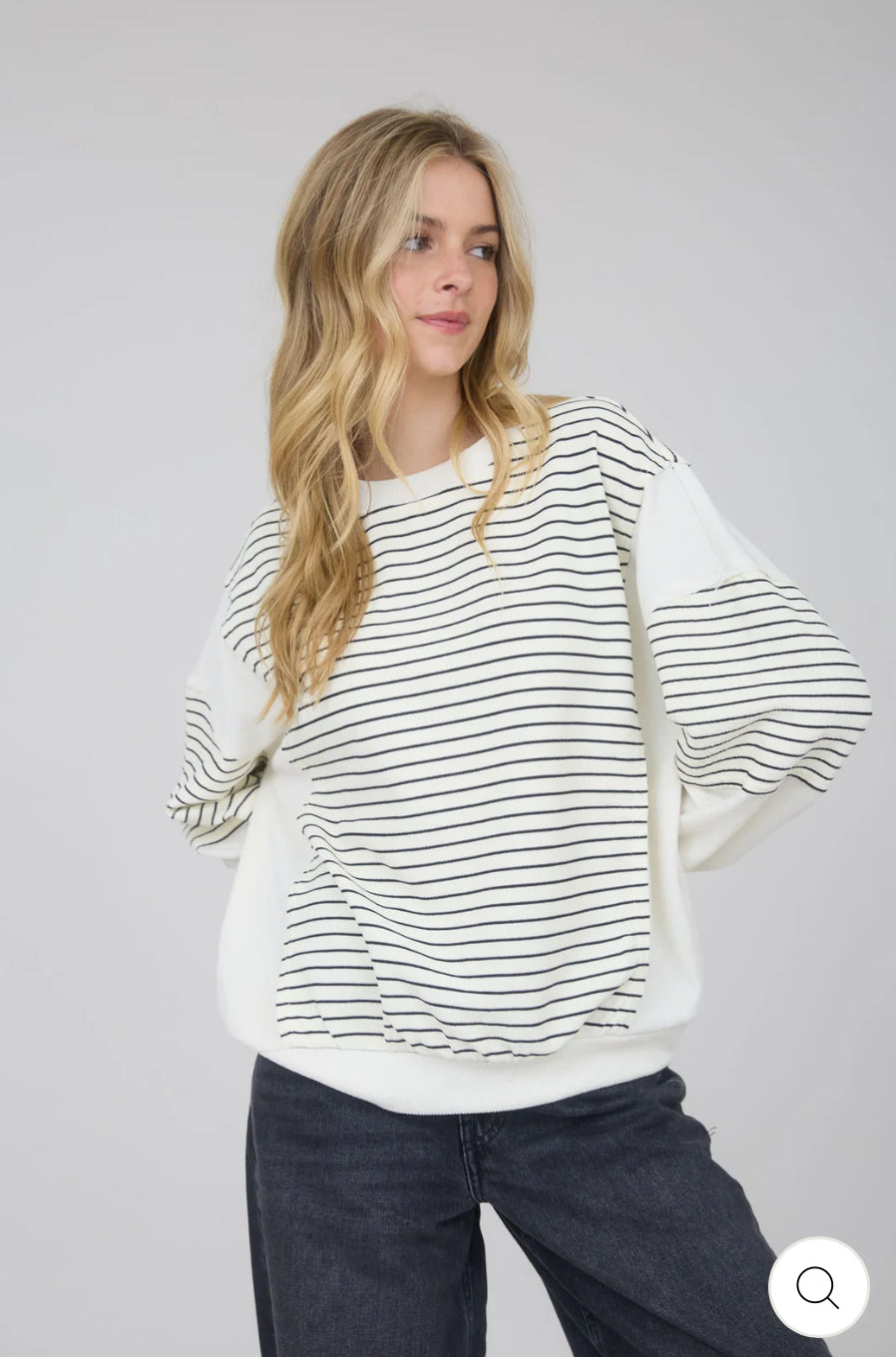 Contrast Stripe Knit Top