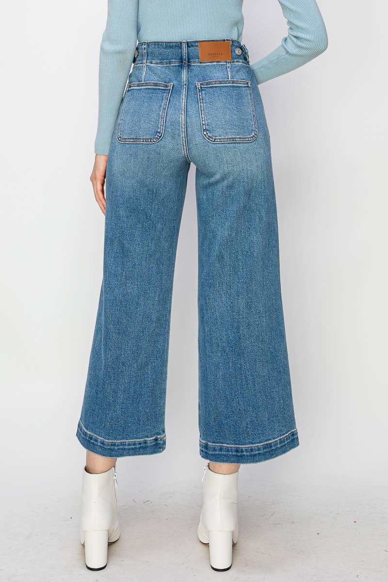 ARTEMIS VINTAGE - HIGH RISE CROP WIDE JEANS