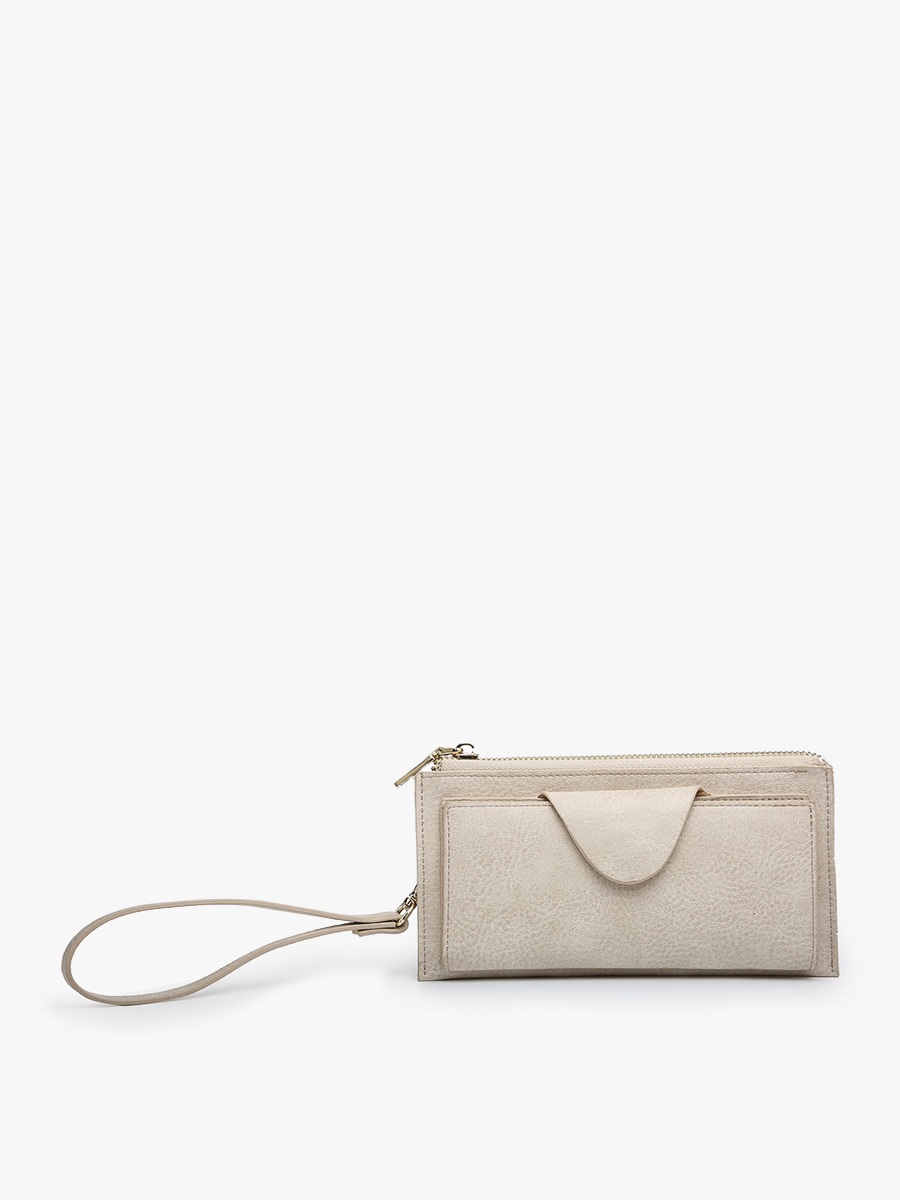 Kyla RFID Wallet w/ Snap Closure: Ivory