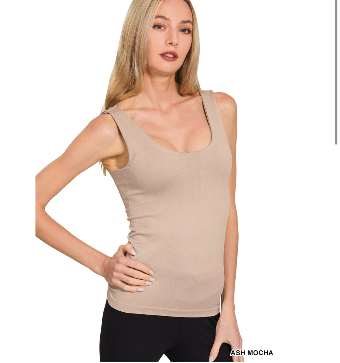 Seamless Tank Top With Built-In Bra
