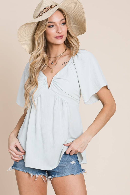 Whimsy Top in Light Sage