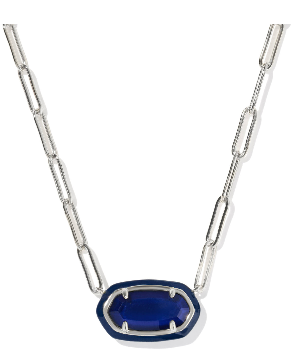 Elisa Enamel Frame Paperclip Necklace