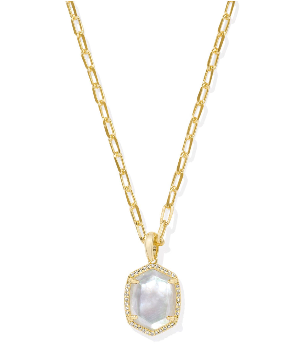 Daphne Pave Frame Short Pendant Necklace