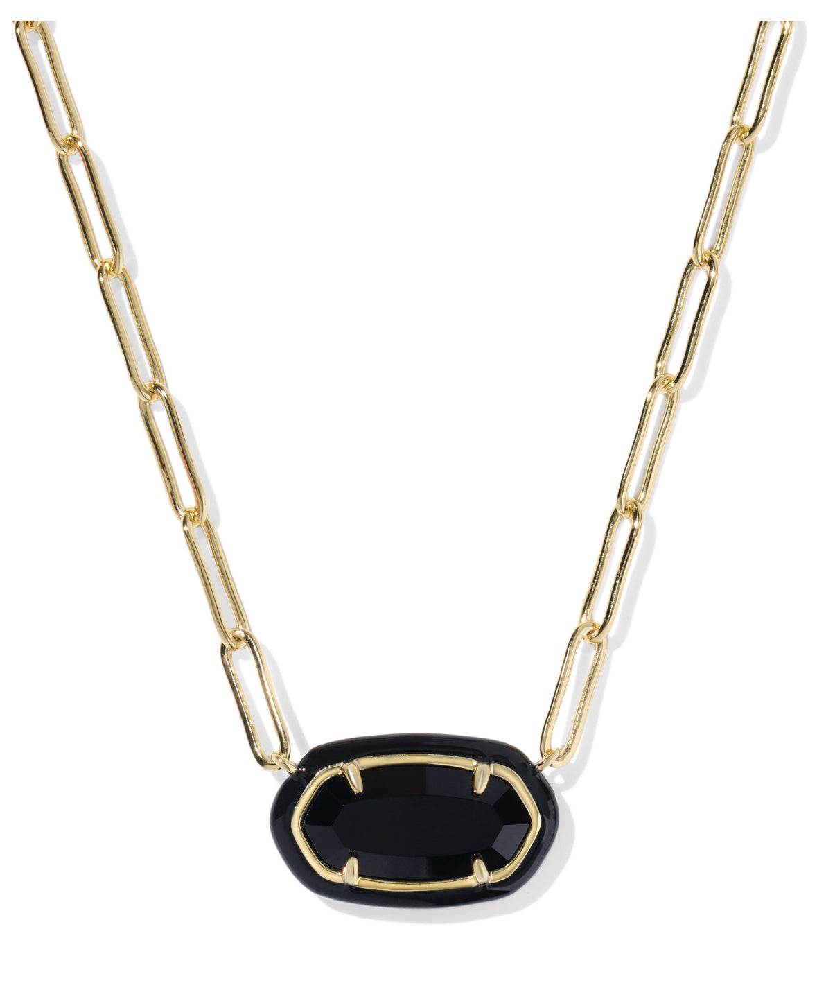 Elisa Enamel Frame Paperclip Necklace