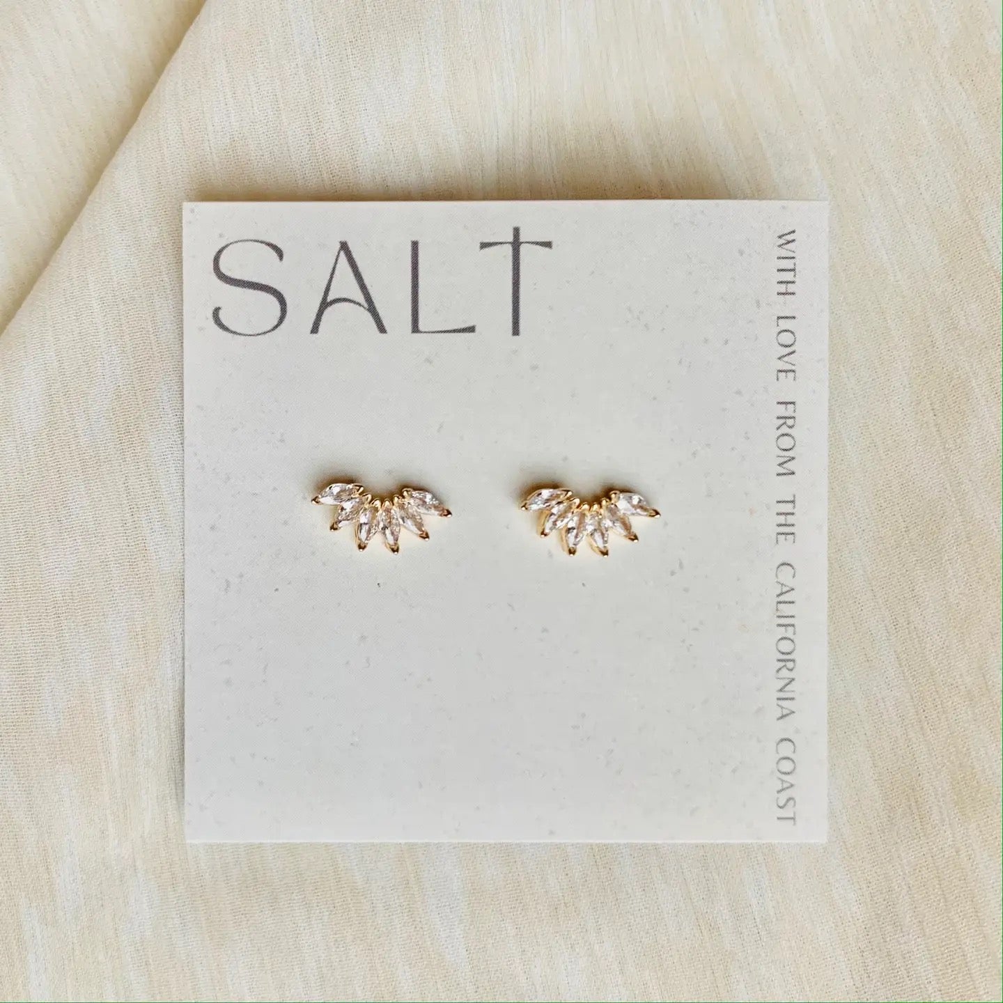 SALT - Fan Girl | Crystal Stud Earrings
