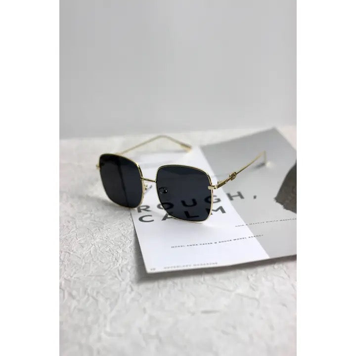 Luxury Square Frame Metal Sunglasses