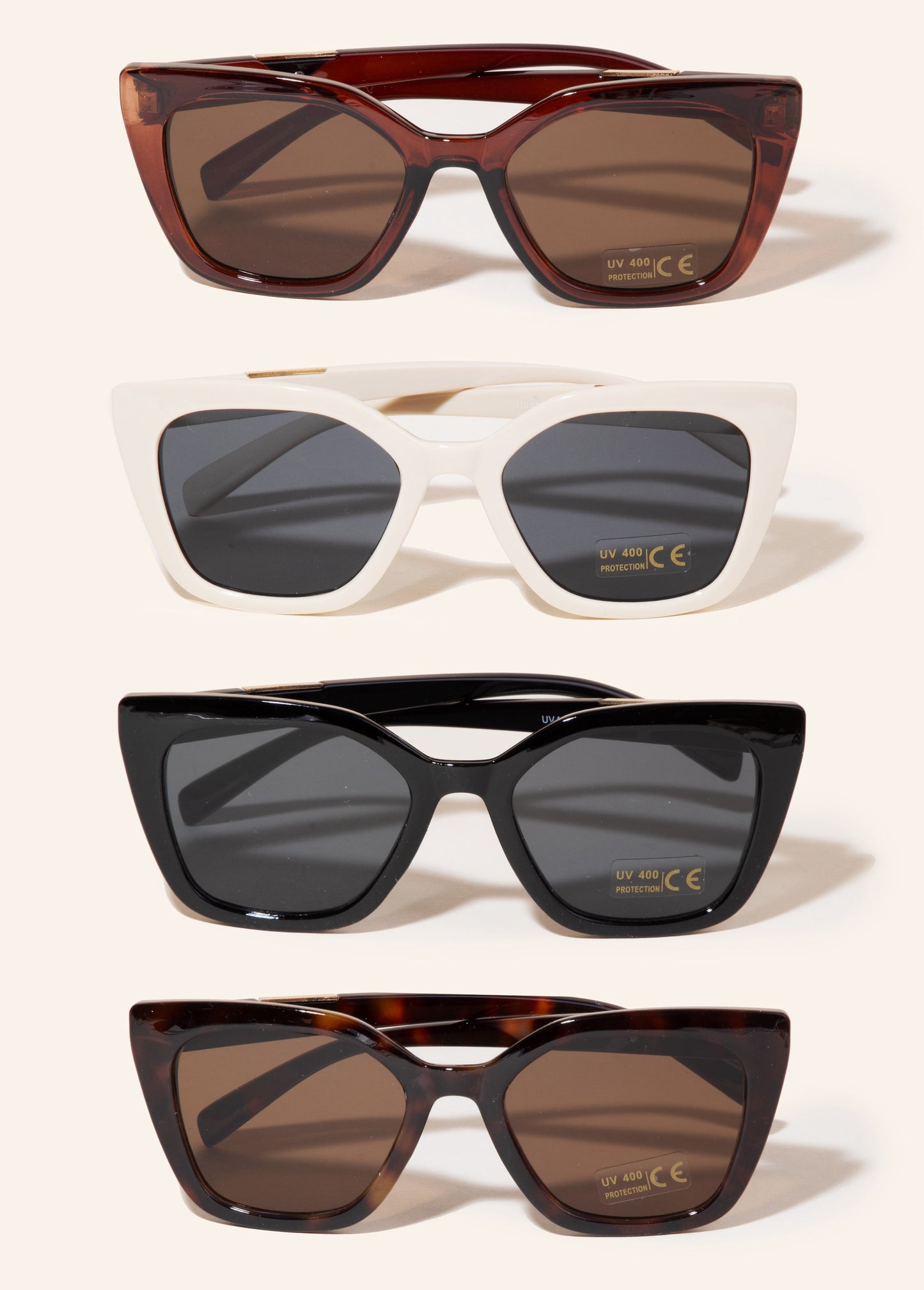 Metallic Accent Cat Eye Sunglasses