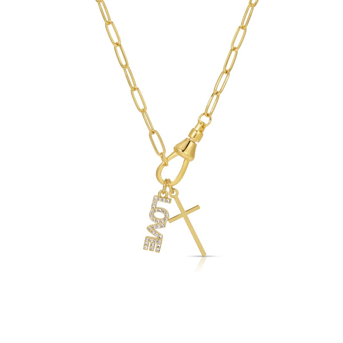 Splendid Iris - Faith + Love Pendant Necklace: Gold
