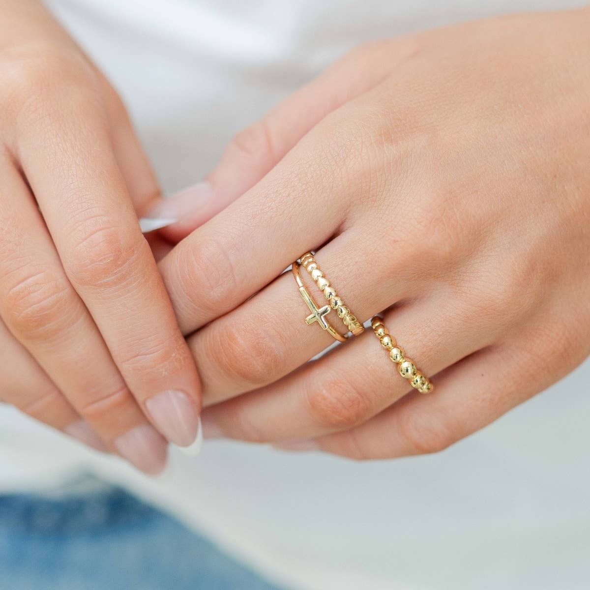Splendid Iris - Simple Cross Ring