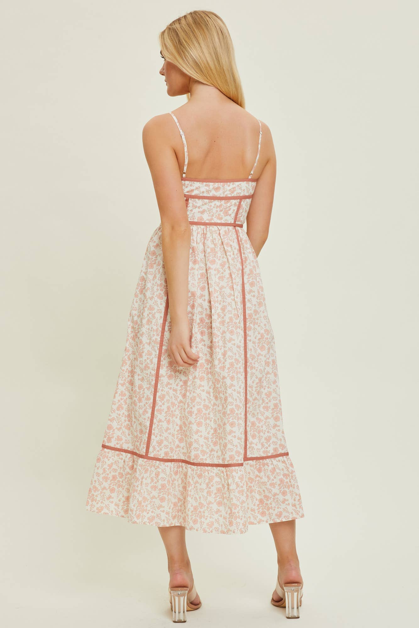Georgia Peach Midi Dress