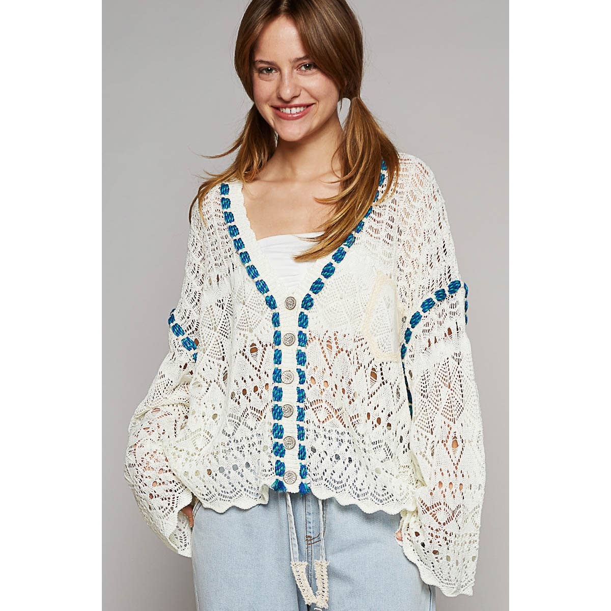 Rope Trim Cardigan