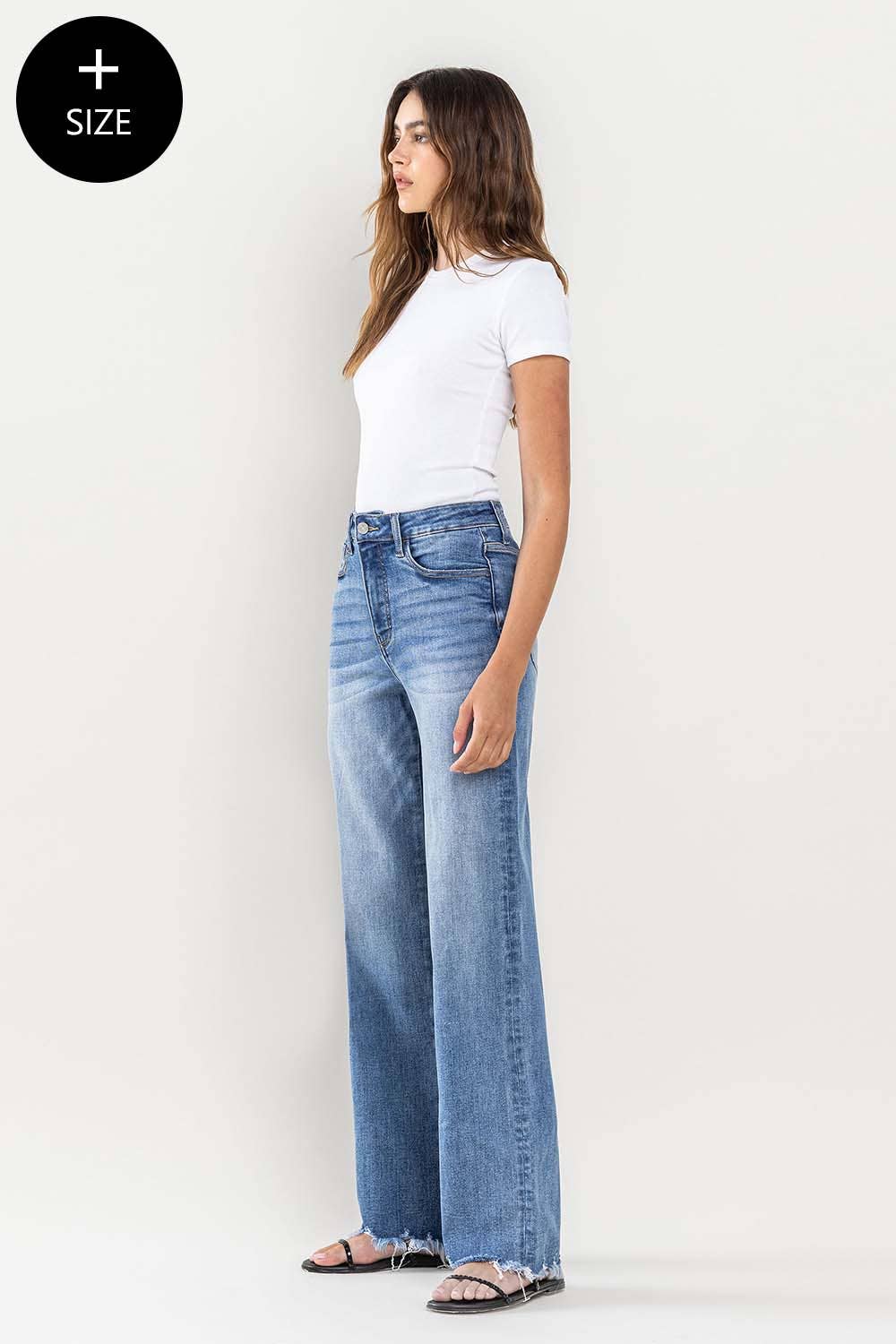 Raw Hem Tummy Control Denim