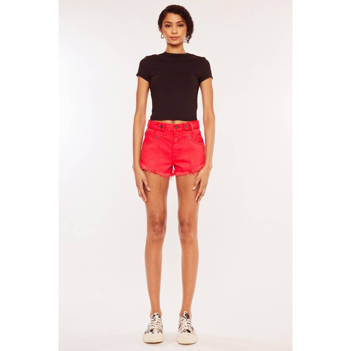 Coral Red Shorts