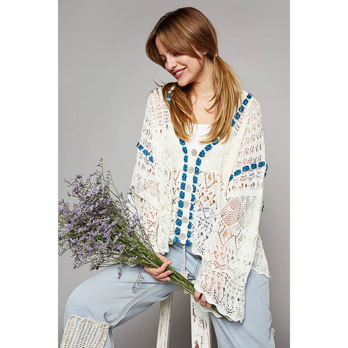 Rope Trim Cardigan