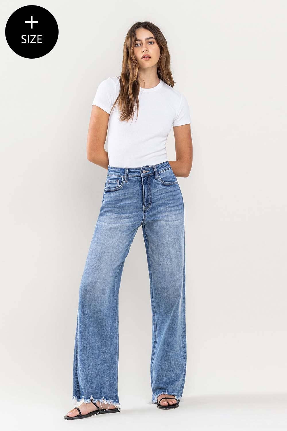 Raw Hem Tummy Control Denim