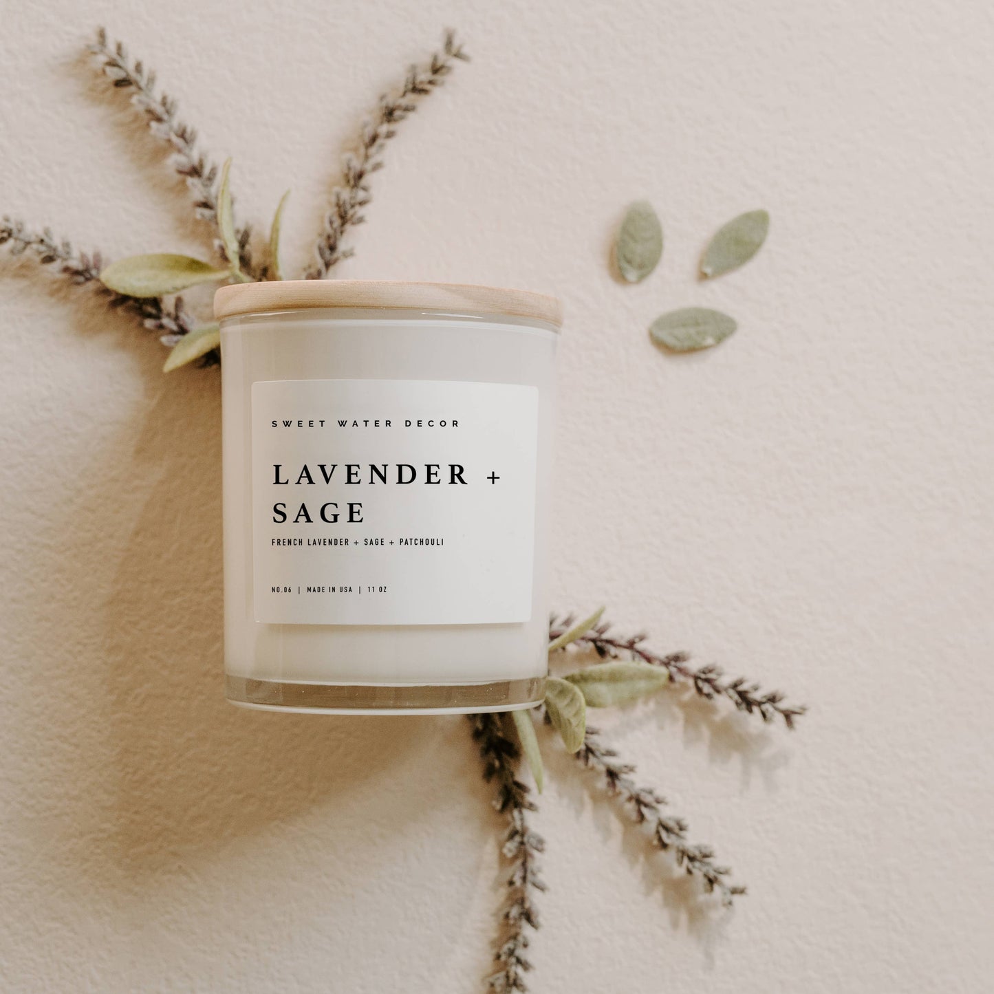 Sweet Water Decor - Lavender and Sage 11 oz Soy Candle
