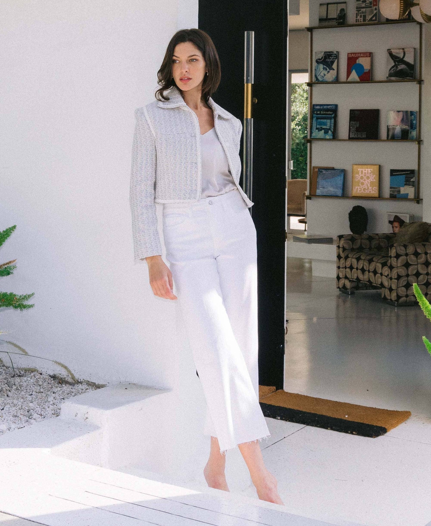 Optic White Crop Jeans