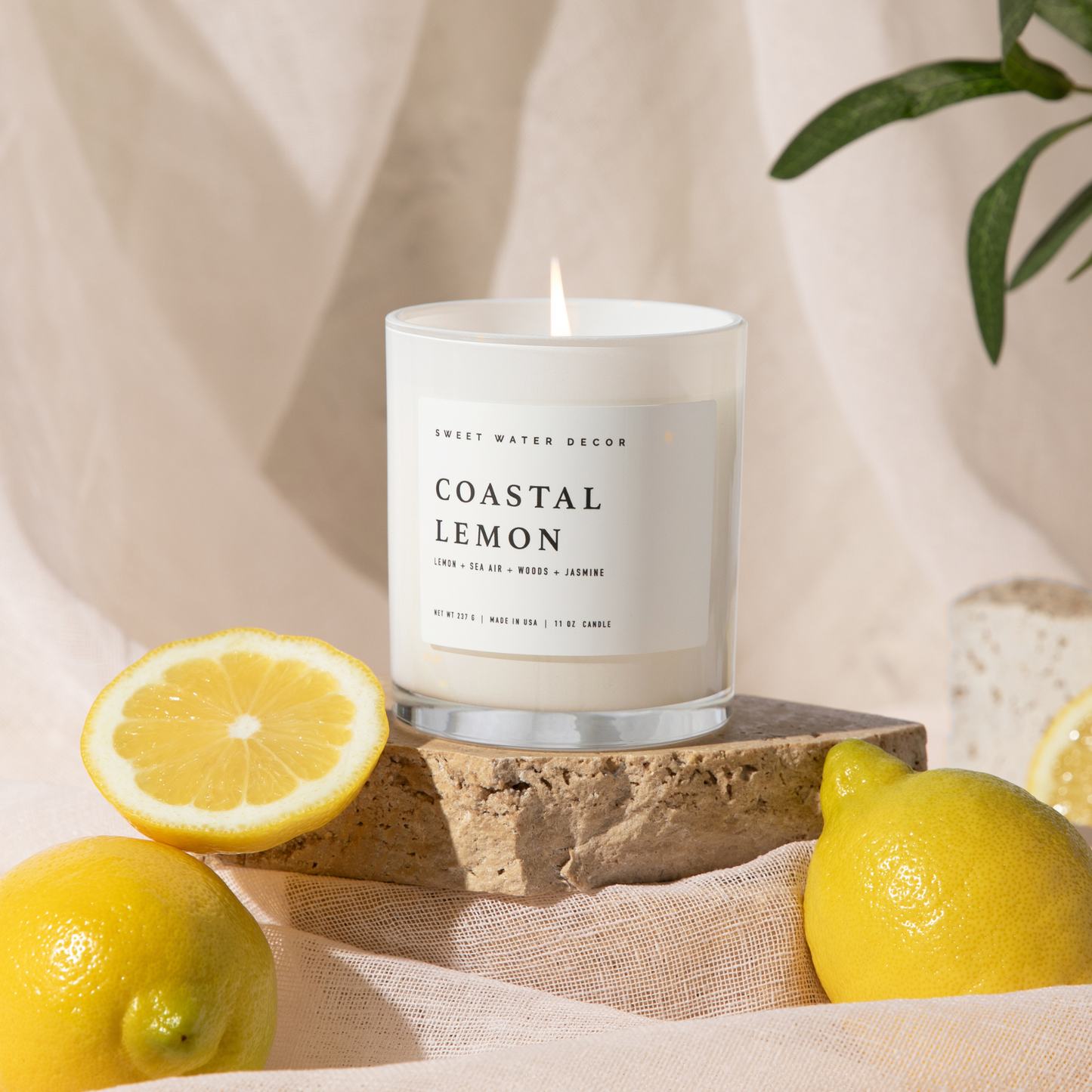 Sweet Water Decor - Coastal Lemon 11 oz Soy Candle