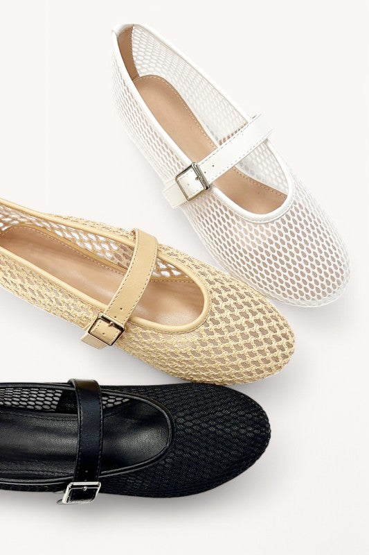 Mary Jane Mesh Ballet Flat
