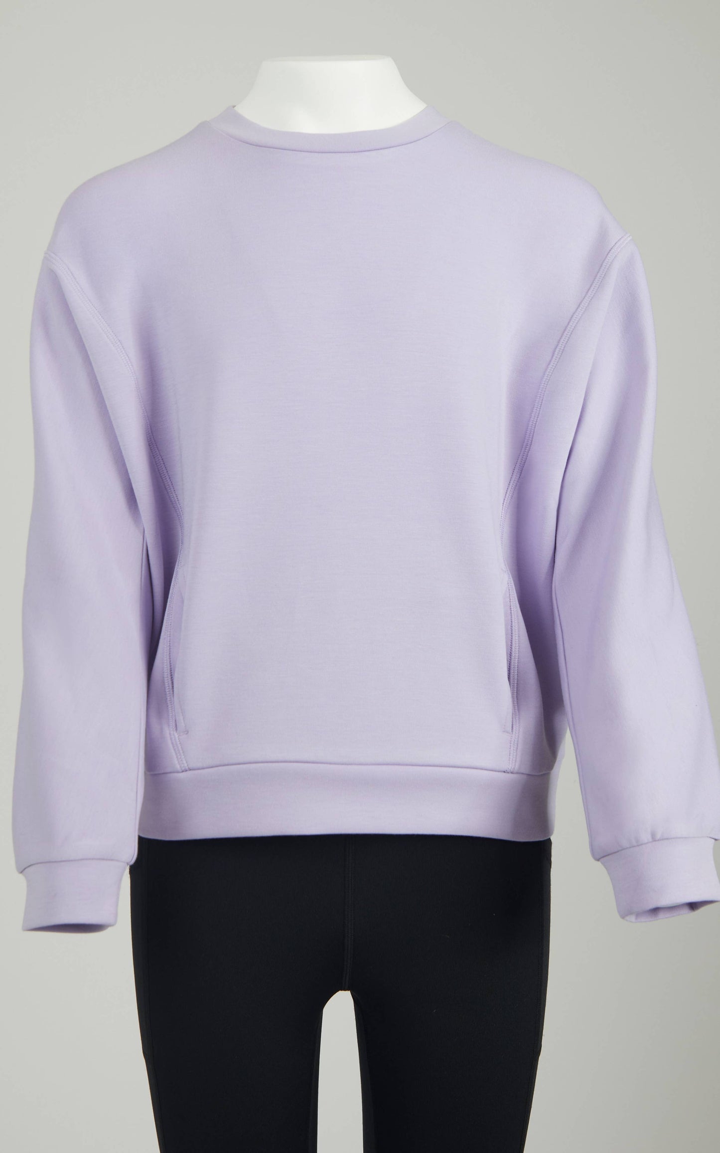 Girls Soft Scuba Zuri Crew Neck Sweatshirt: Lavender