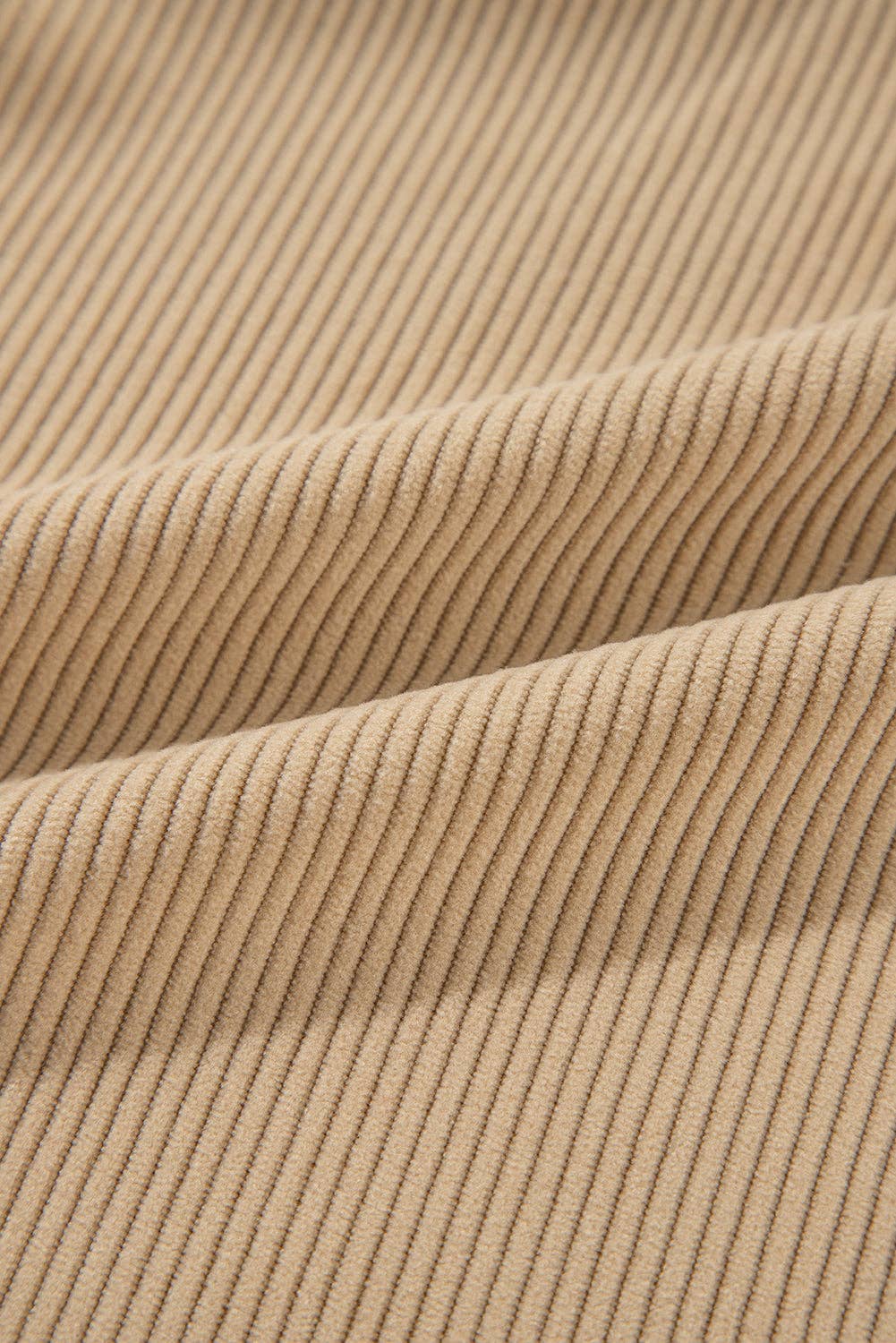 Frilled Flap Corduroy Shacket