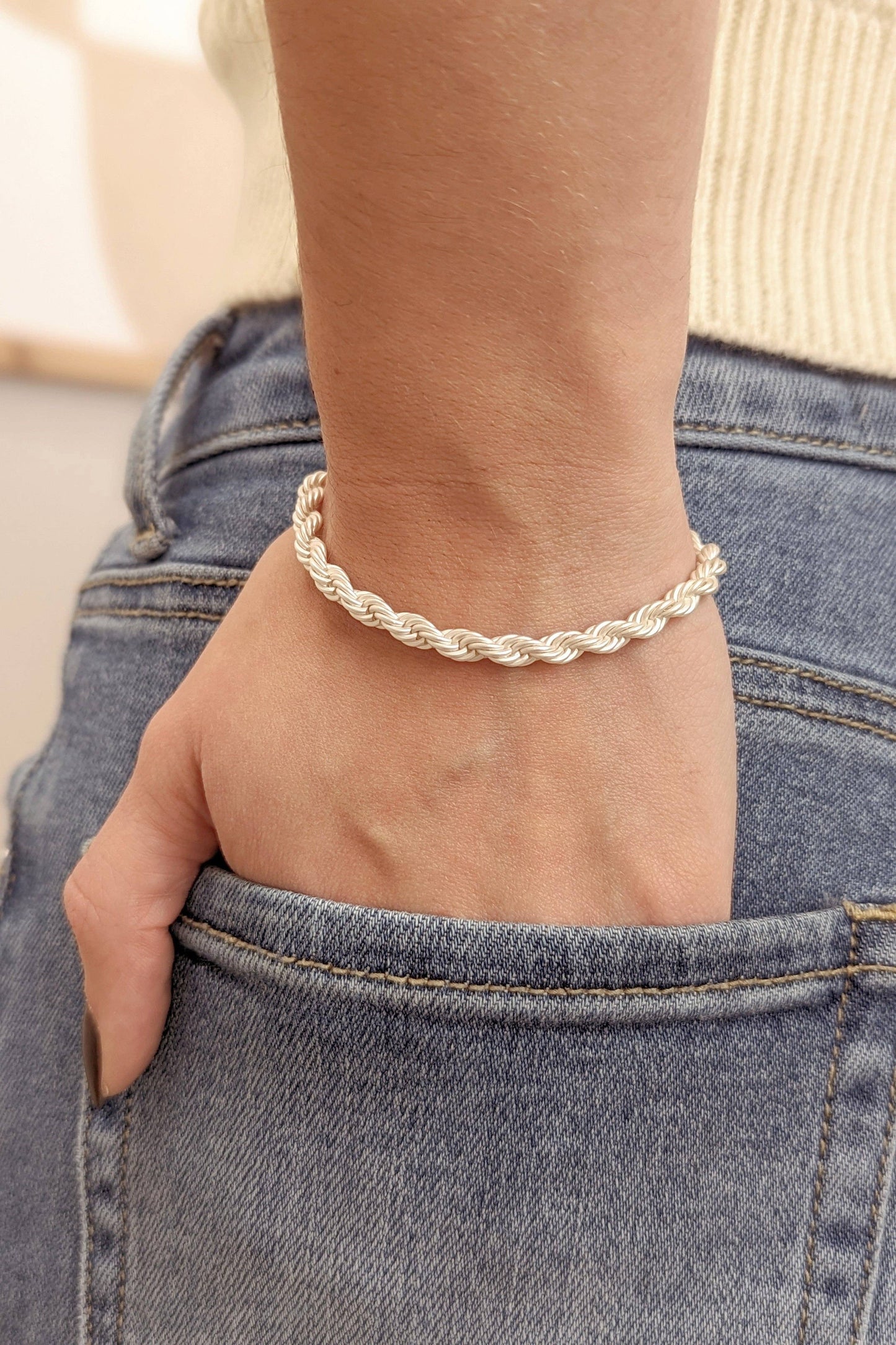 Rue Bracelet: Matte Silver