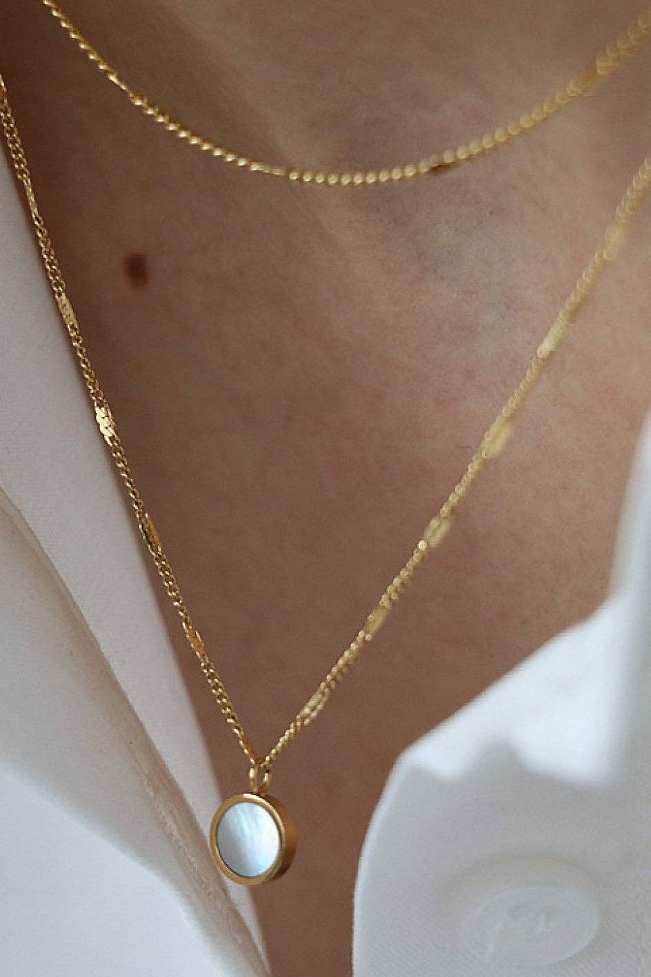 Dainty Double Layered Chain Necklace