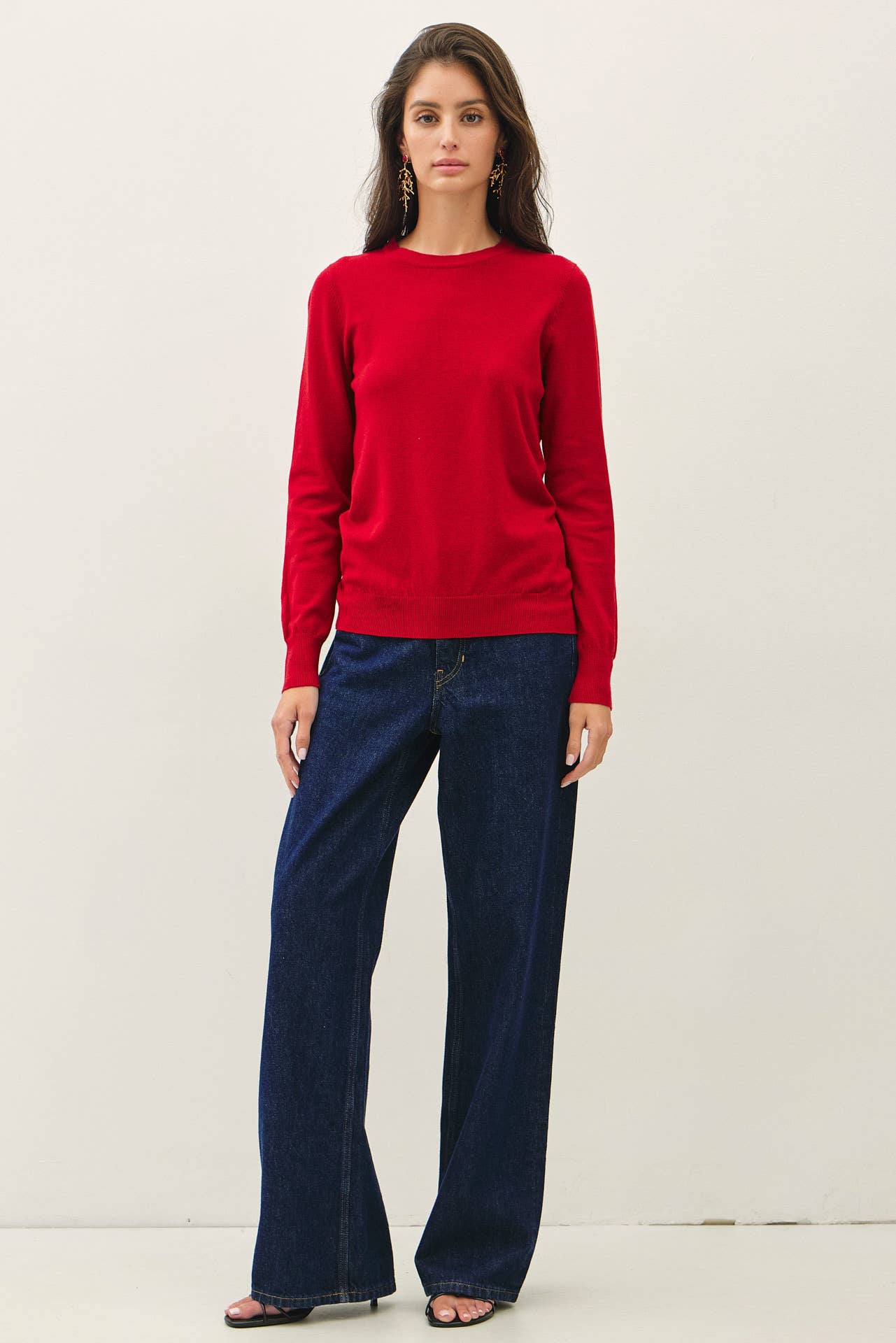 Be Cool - NEW COLOR-VISCOSE CREW NECK SOFT KNIT SWEATER : Ivory / L