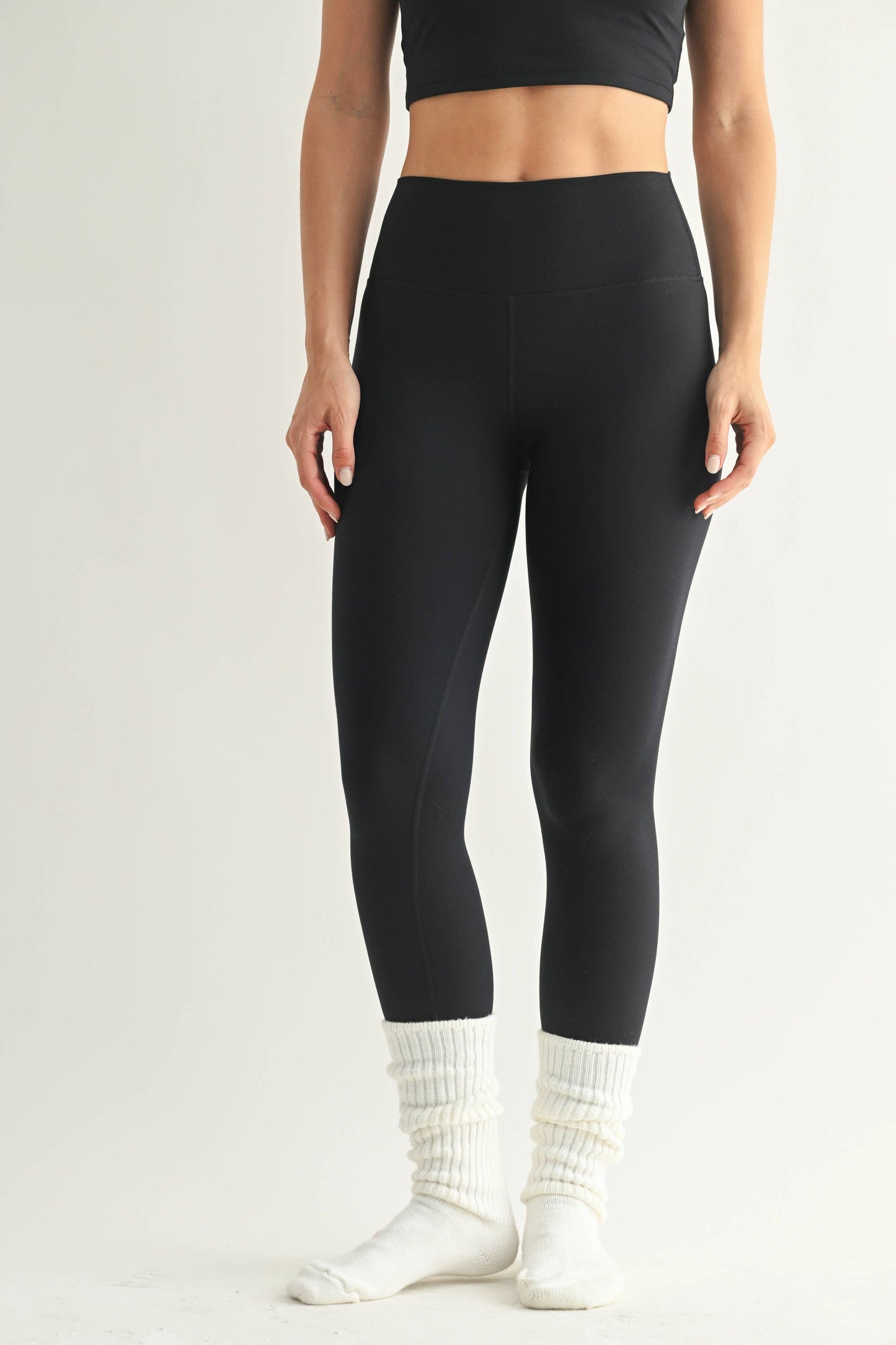 Venice Cloud Light Contour High-Waisted Leggings: Black