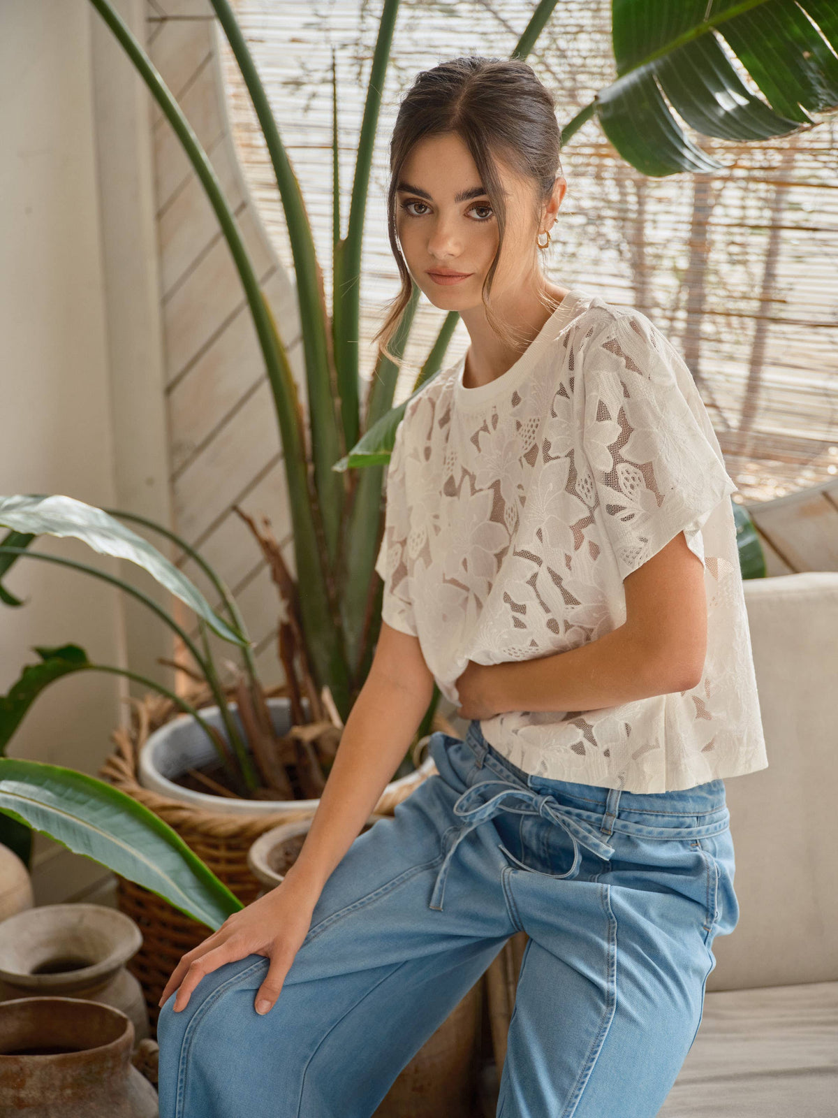 Lace Floral T-Shirt