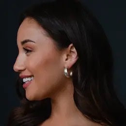 Silver Textured Hoop Earrings
