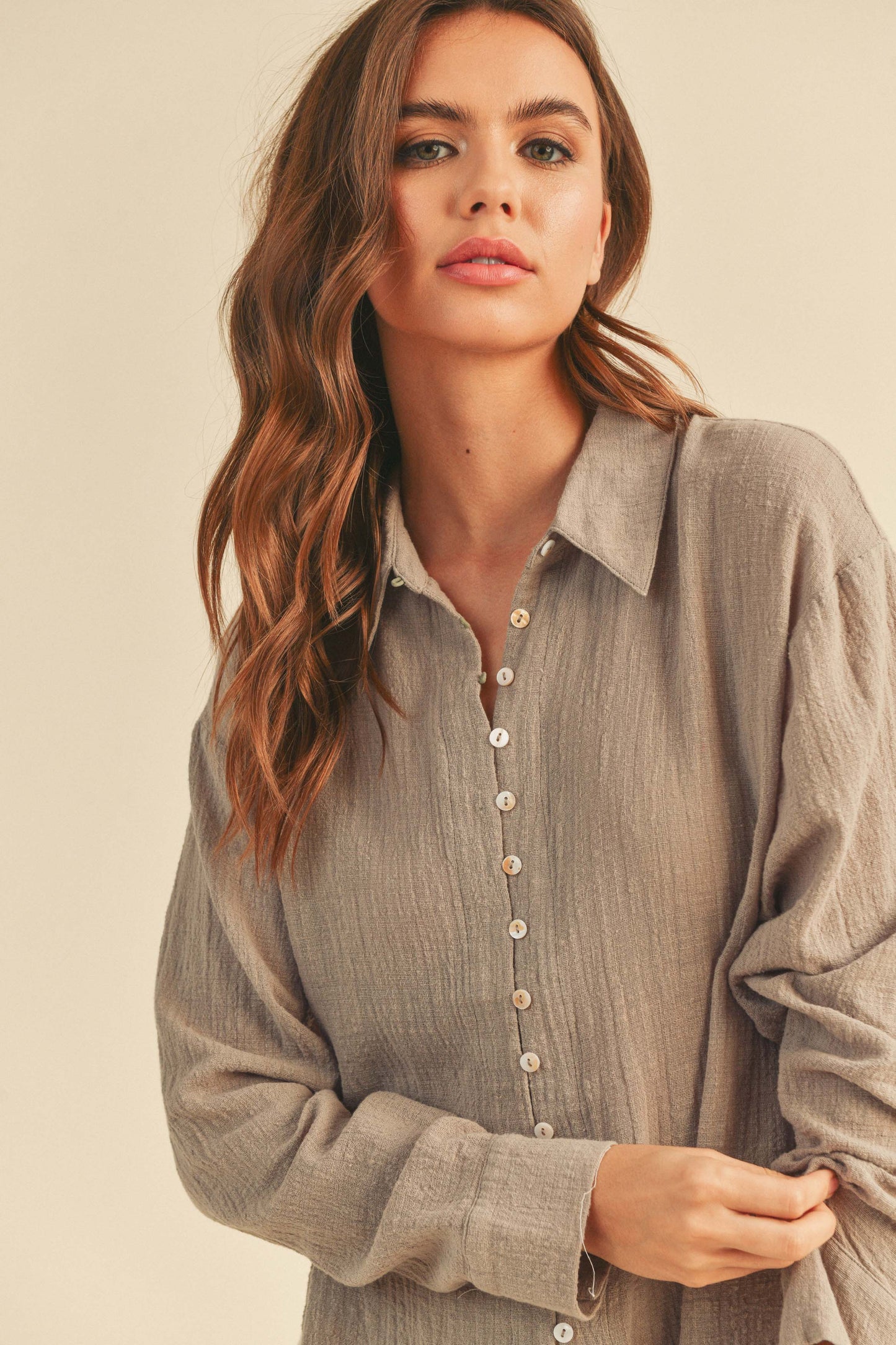 Gauzy Button Down Shirt