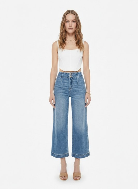 ARTEMIS VINTAGE - HIGH RISE CROP WIDE JEANS