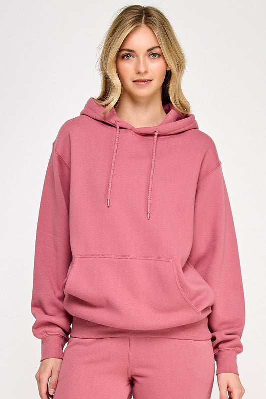 Oversized Fleece Relaxed Fit Pullover Hoodie
