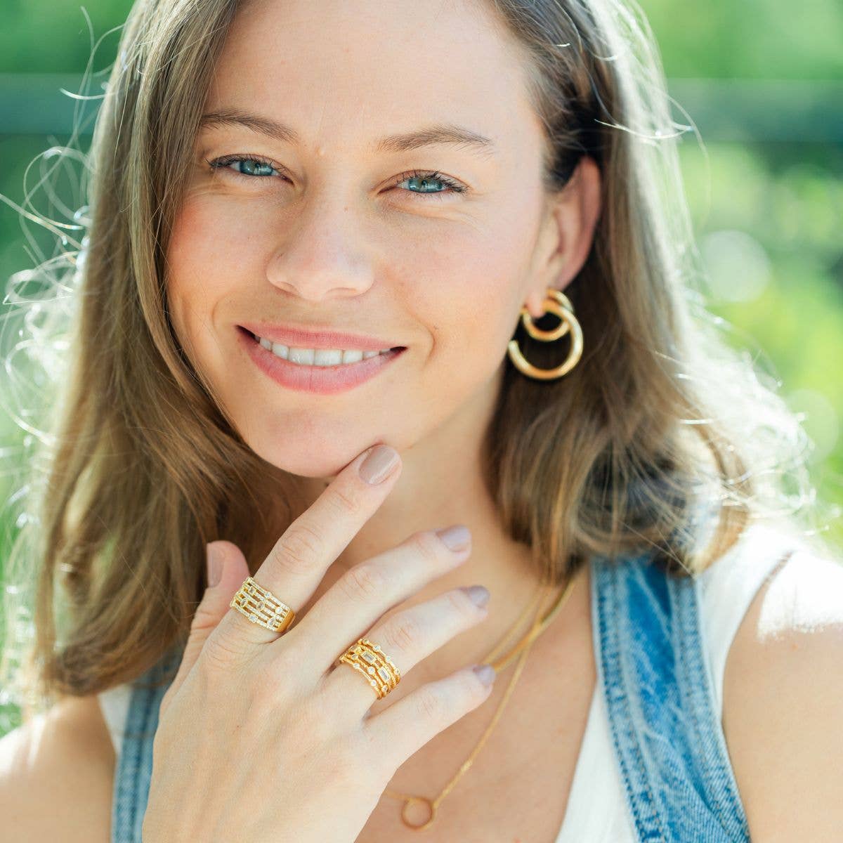 Splendid Iris - Layered Statement Ring: Gold
