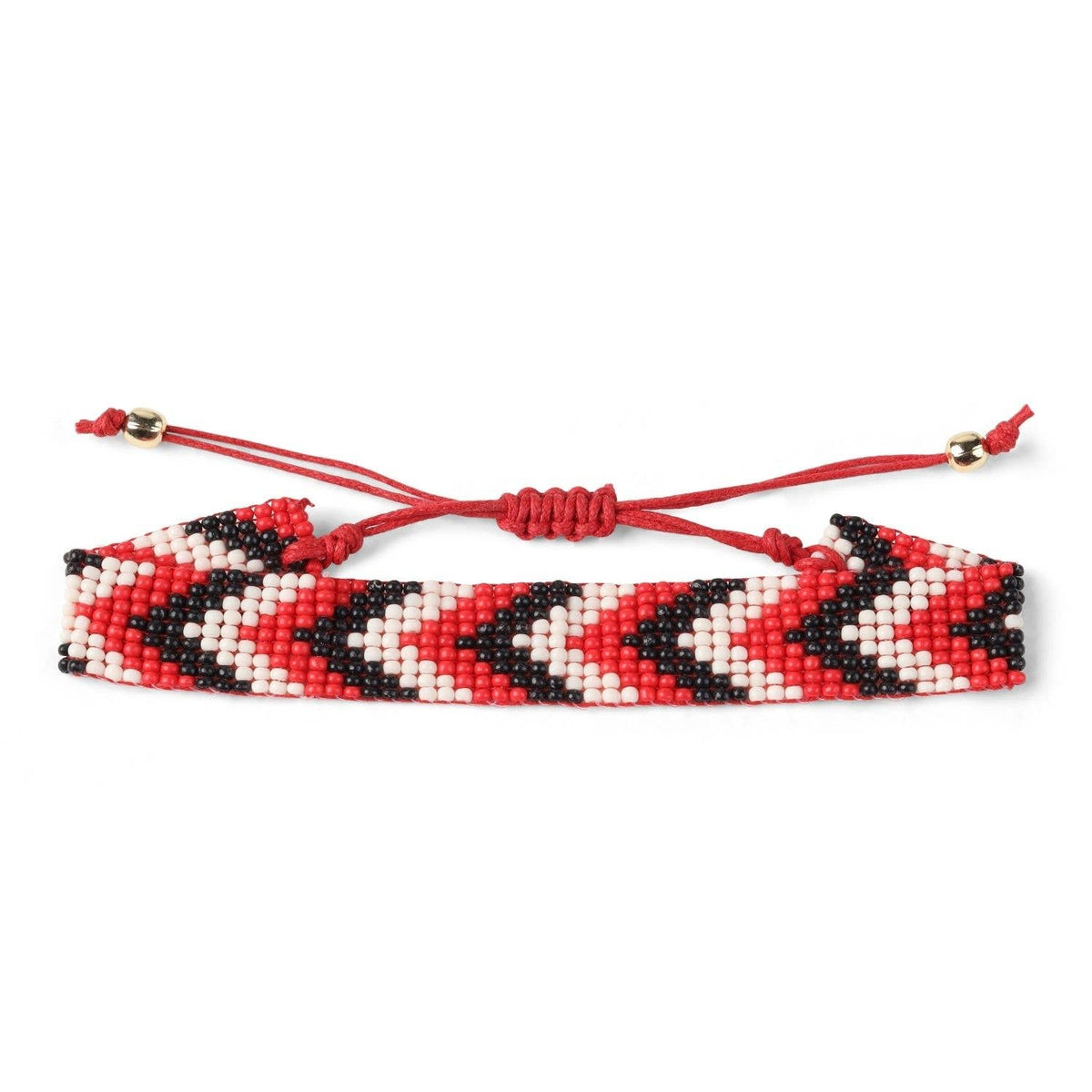 Splendid Iris - Sale - Adjustable Game Day Bracelet: Black/Orange